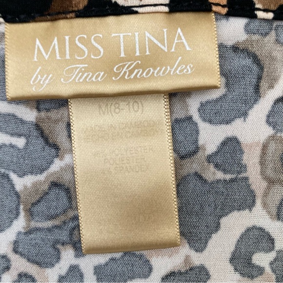 Miss Tina Spaghetti Strap Camisole Top Size Medium 8-10 Leopard Print - Picture 3 of 5
